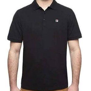 LAST CALL!! Fila Pima Cotton Black Button Up Polo
